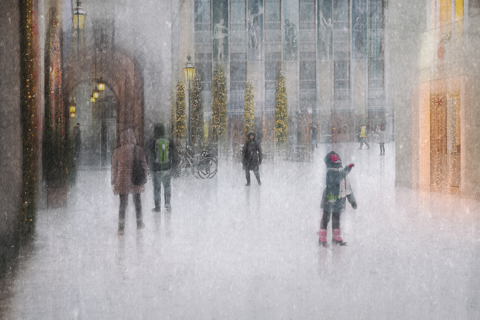 Schneeflocken fangen